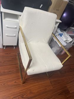 Chair Gold & Blue $15
