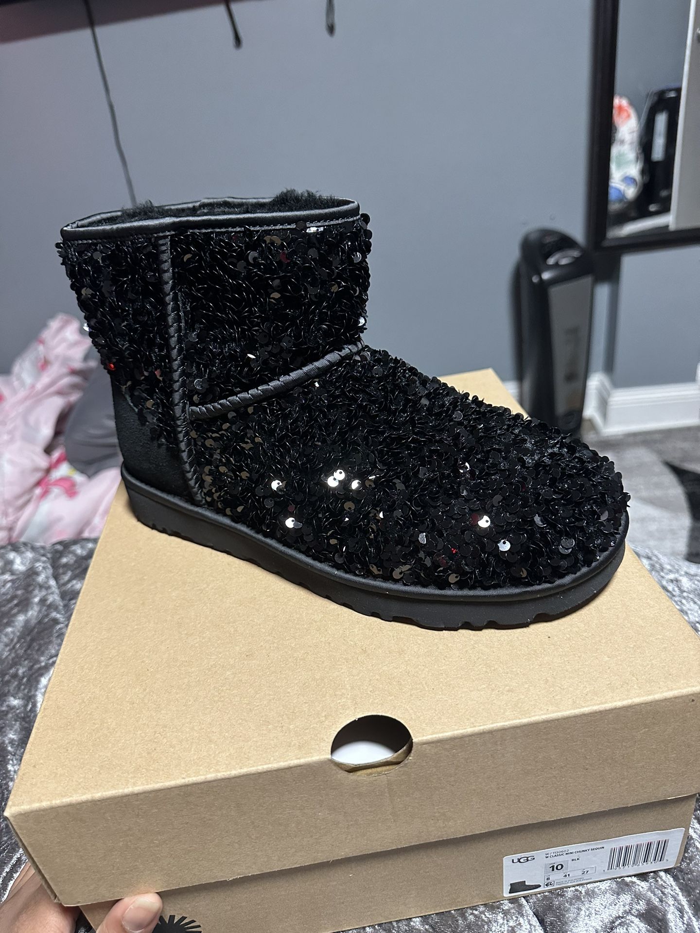 Classic Mini Sequin Ugg Boots Size 10 Women