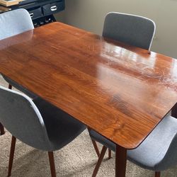 Dining table and chairs