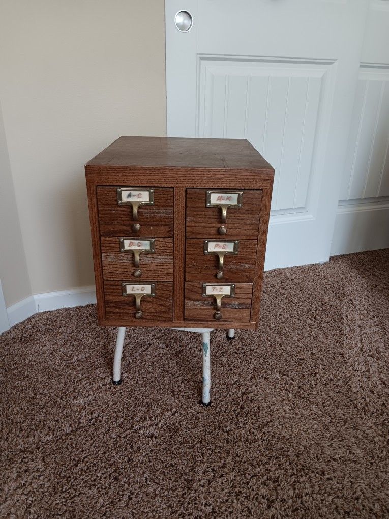 Library Card Catalog Vintage