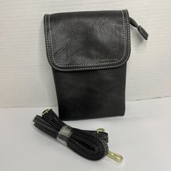 *MINICAT* CROSSBODY BAG Roomy Pockets Series Sm. Cell Phone Purse Wallet~ Gray 