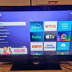 Philips 42" 1080p LCD HDTV w/ Roku Streaming Stick+ 4K HDR & Remotes (MSRP: $299)