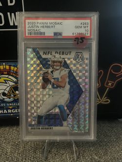 2020 Mosaic Justin Herbert Silver PSA 10