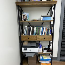 Bookshelf And Writing Desk - Includes hP Printer!! 