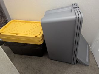 Storage Totes Set: 50GAL & 27GAL