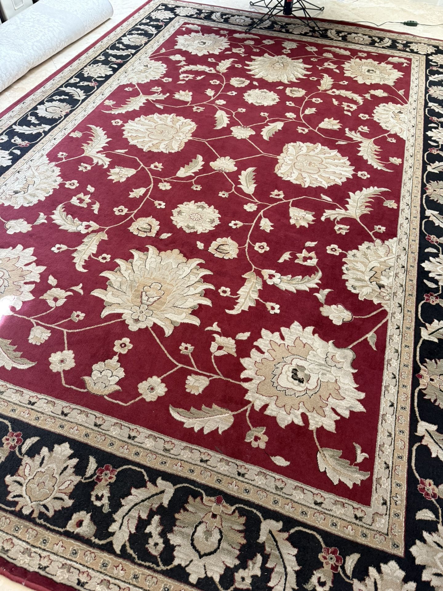 Rug 12’ X 8’ maroon khaki black color combination good condition