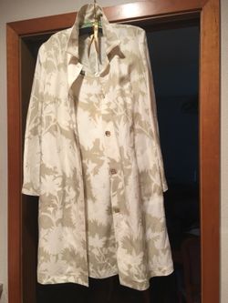 Sigrid Olsen linen dress and coat Sz 12