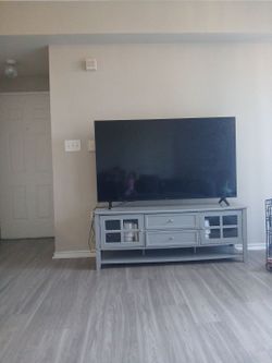 Gray tv stand