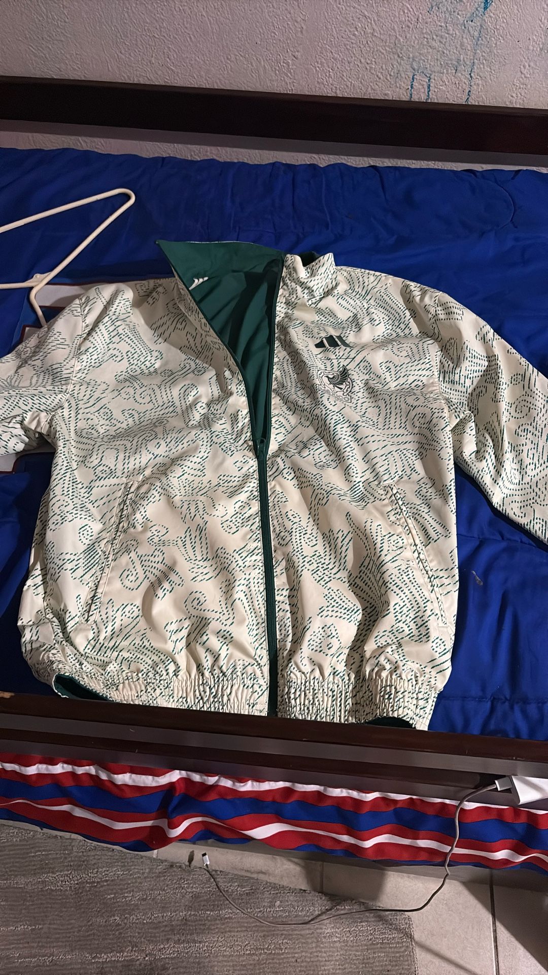 Mens adidas Mexico Reversible Anthem Jacket 2022 Green Jacket