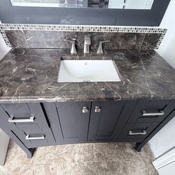 Quantity 2- 47in vanity with mirrow and lights