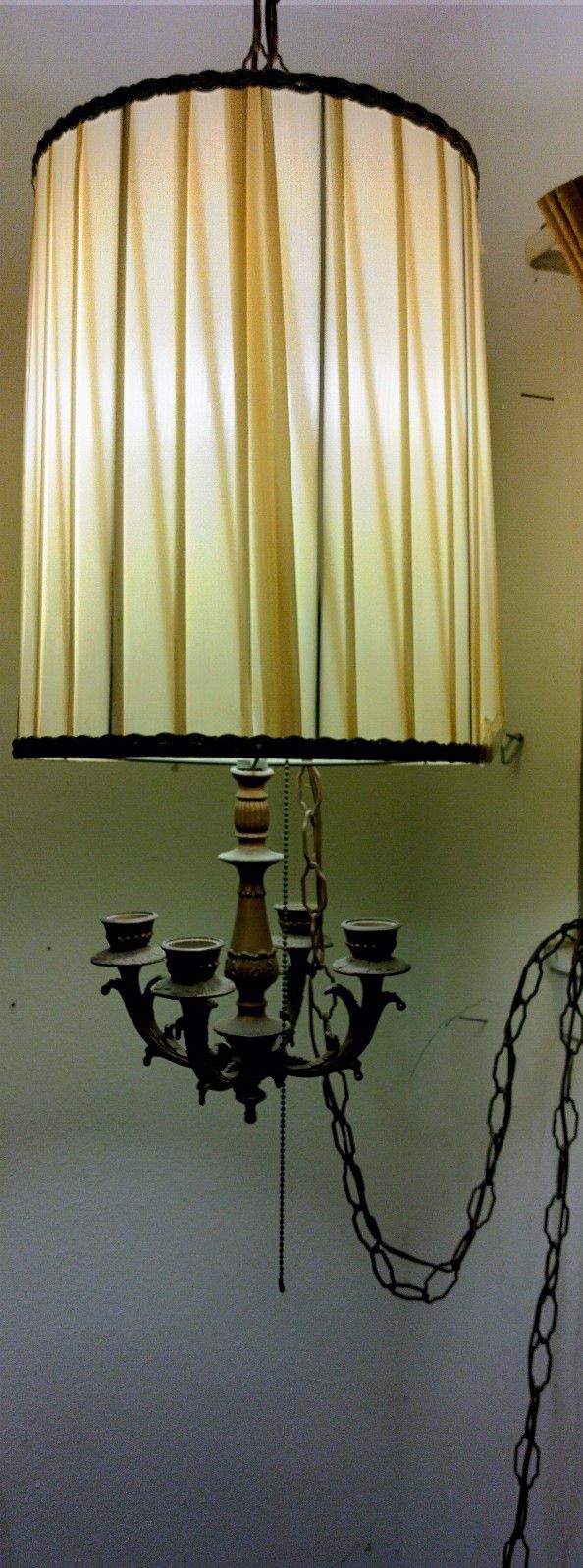 Retro Vintage 60s Hanging Lamp & Candle Holder