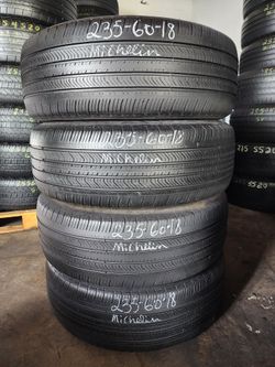 235 60R 18 MICHELIN PRIMACY MXV4 TIRES 2356018 USED TIRES (SET) MOUNT BALANCE INCLUDED