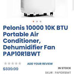 Pelonis 10000 10K BTU Portable Air Conditioner 