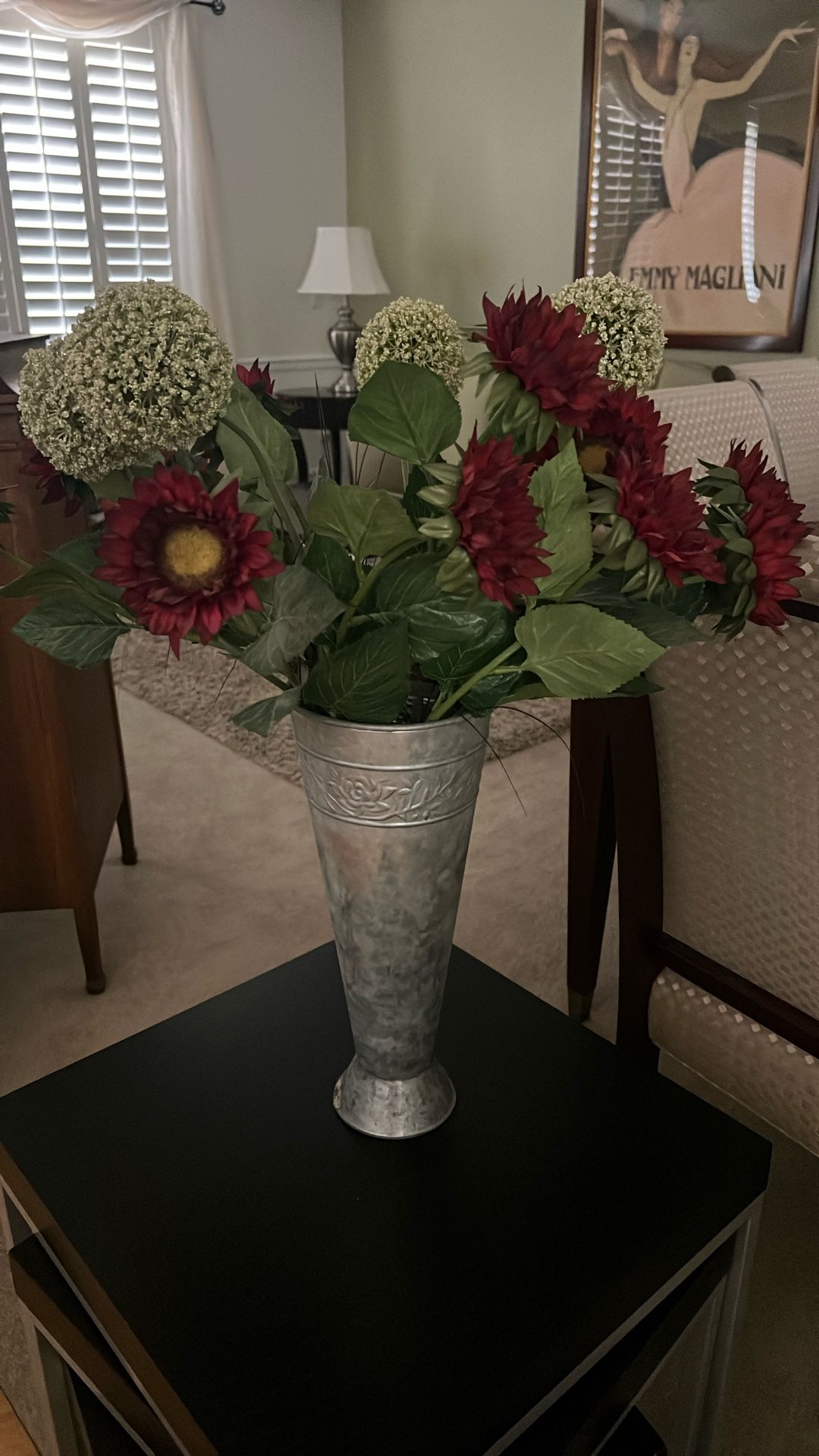 $25 Tall Decorative Vase with Faux Floral Arrangement