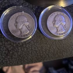 2 Silver Quarters 