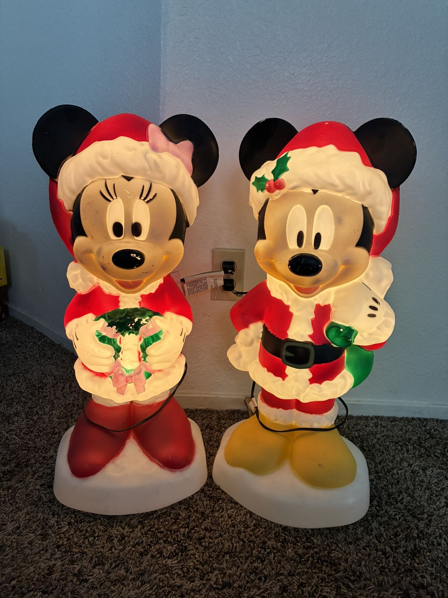 Mickey And Minnie Christmas Blowmolds