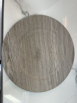 15 Gray Faux Wood Modern Charger Plates
