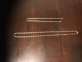 10k 30 inch gold chain and 2 bracelets