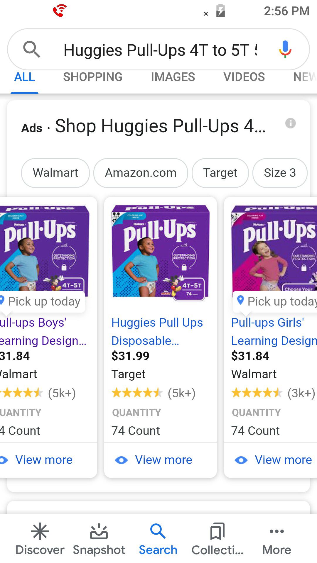 Huggies pull ups size 4t to 5t