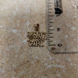 14k Yellow Gold "Daddy's Little Girl" Pendant 