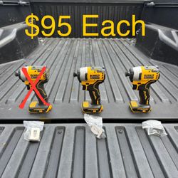 DEWALT ATOMIC 20V MAX Cordless Brushless Compact 1/4 in. Impact Driver (Tool Only) **2 Available, $95 Each**