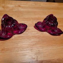 Duncan And Miller Ruby Red Candle Stick 