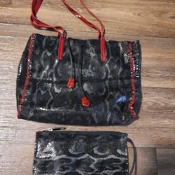 Leather Purse with Wallet 