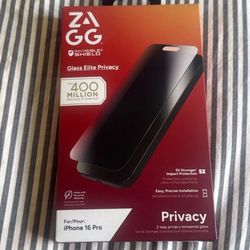 ZAGG Screen Protector Tempered Glass - PRIVACY SCREEN PROTECTOR, iPhone 16 Pro