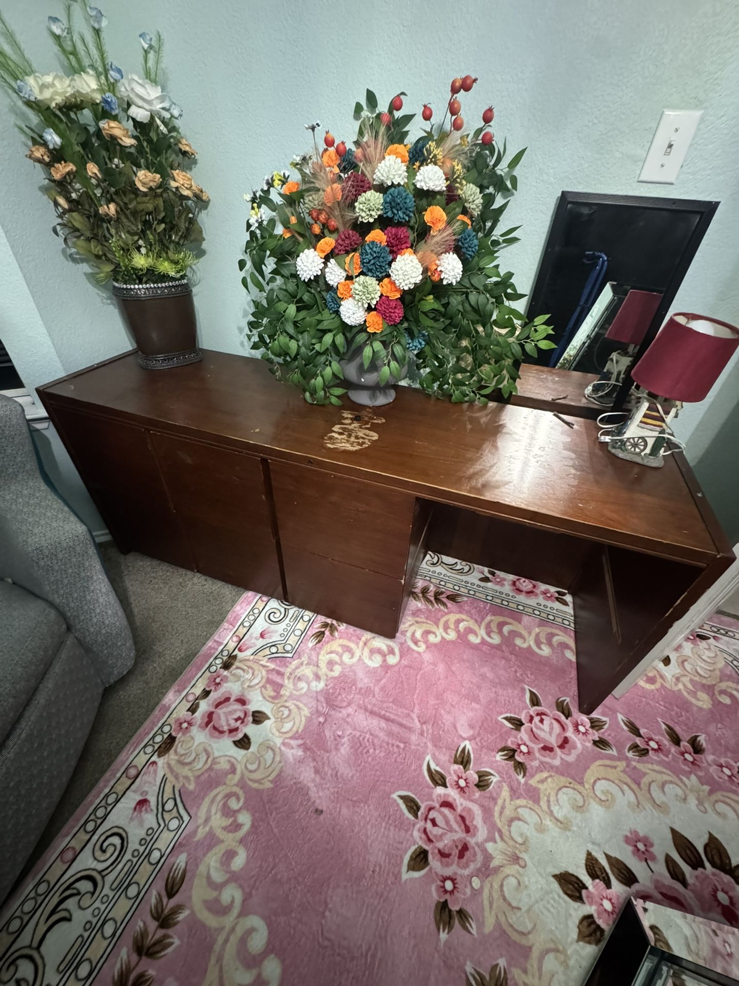 Vintage Wood Storage Cabinet / Console
