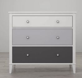3-Drawer Dresser - White & Gray Finish