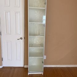 white glass door  cabinet