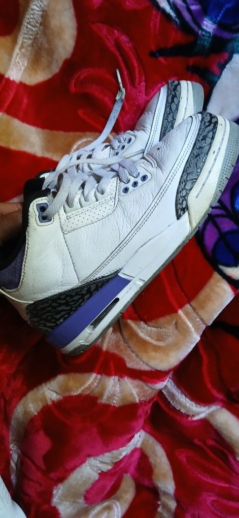 Jordan Purple Dark Mid Retro 3 Sz5.5