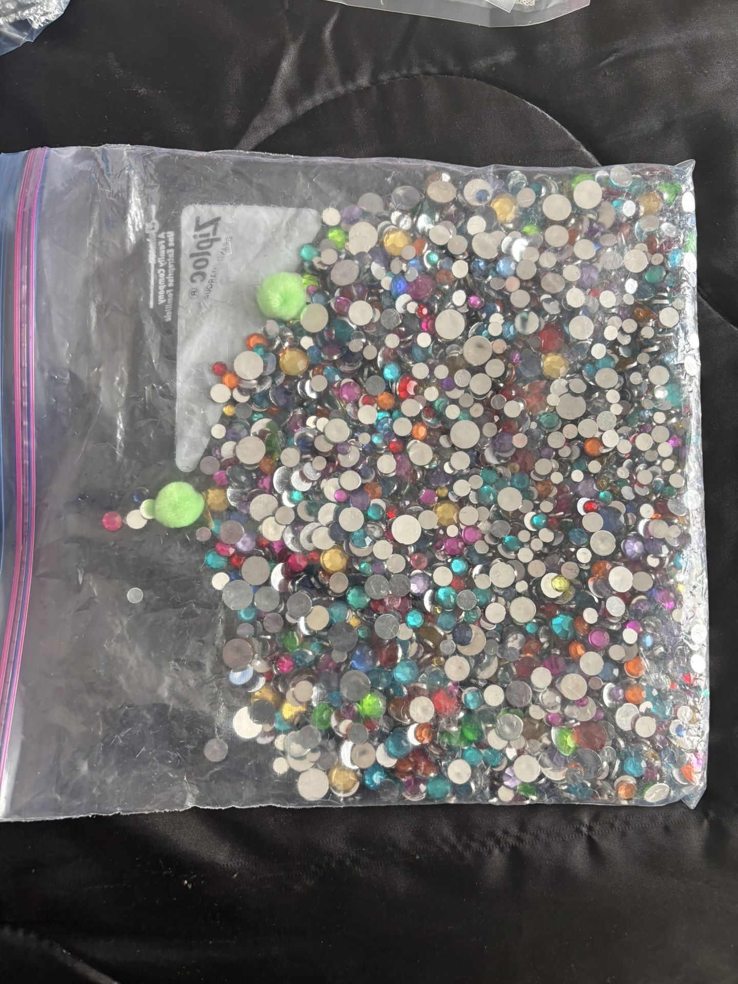 Mixed Flatback Craft Rhinestones - Bulk Bag of Assorted Colors & Sizes