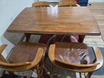 Real solid wood dining table