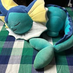 Pokemon Sleeping Vaporeon Showers Plush Doll Pokemon Center Original Limited