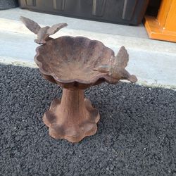 Vintage Mini Cast Iron Bird Bath