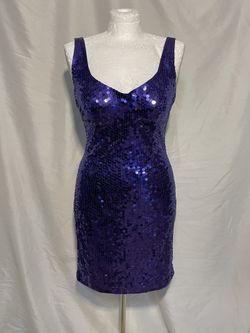 Vintage Nite Line Purple Dress Women’s Size 8