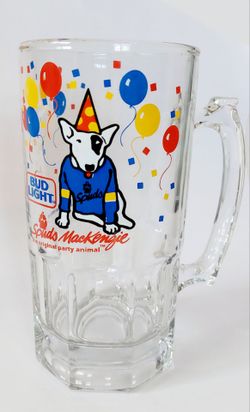 BUD LIGHT SPUD MACKENZIE BEER MUG & PILSNER GLASS