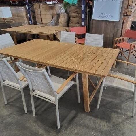 *BRAND NEW* OPEN BOX 7 Piece Extendable 100% FSC Certified Teak Wood Outdoor Furniture Dining Set