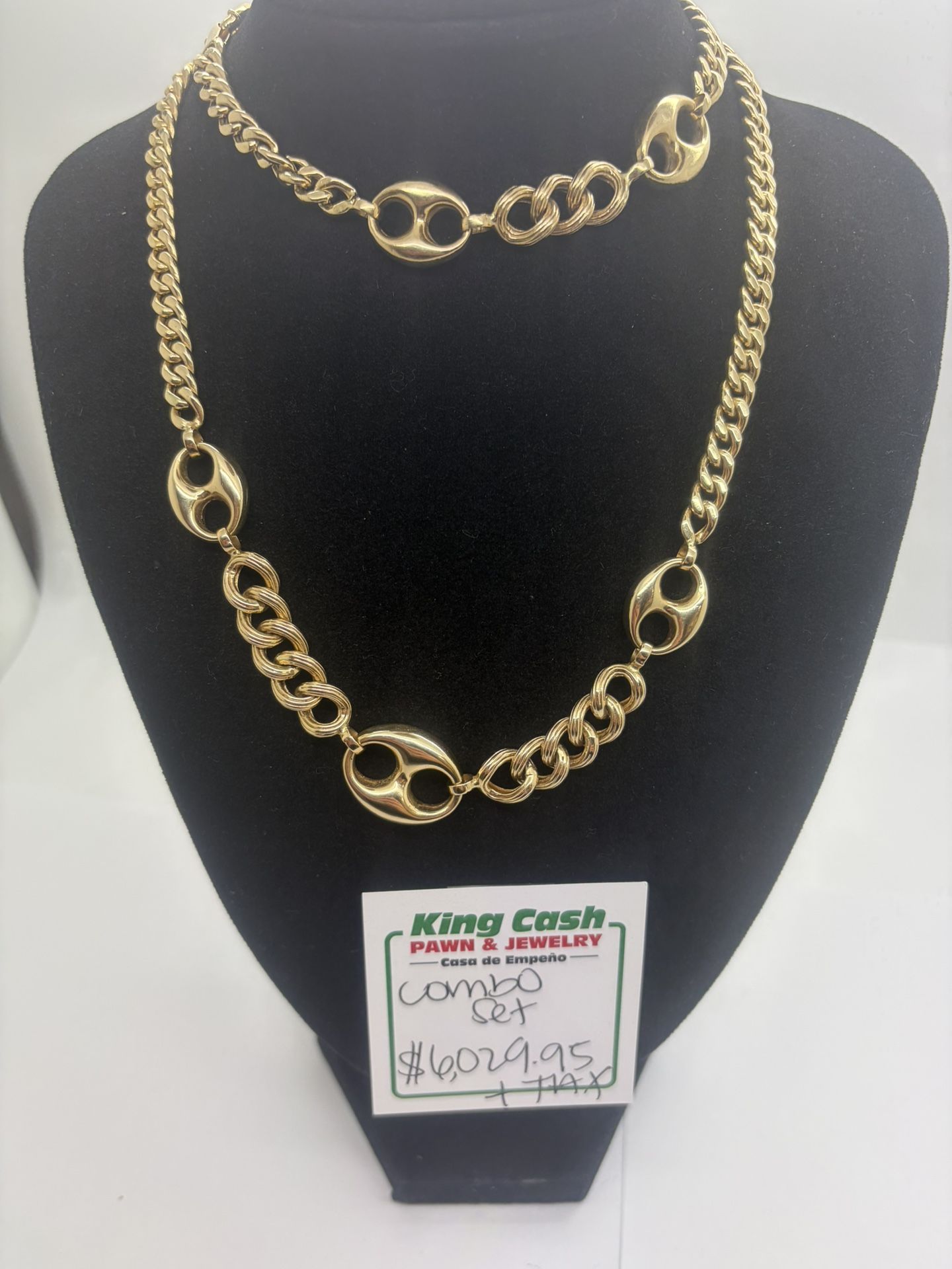 14K YELLOW GOLD CHAIN 17” ,14K YELLOW GOLD BRACELET 7.5”