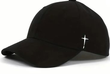 Men’s Cross Life Hat One Size Adult Black Adjustable