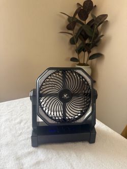 KITWLEMEN Portable Camping Fan with LED Light