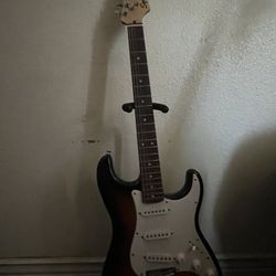 Sunburst Squire Electric Guitar