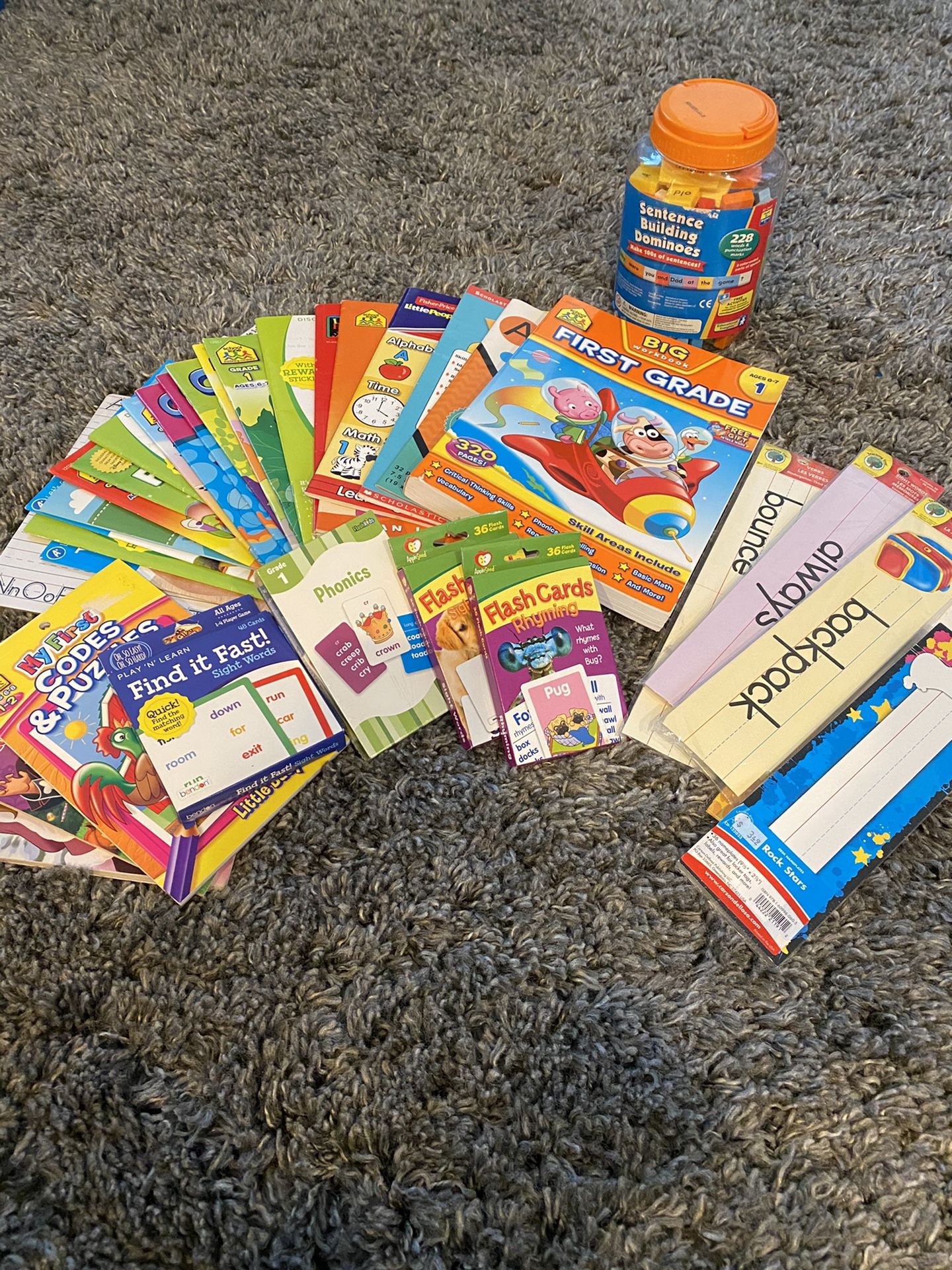 Huge 33 piece educational home school supplies lot Grade 1 First
