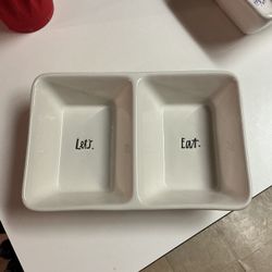 Rae Dunn Candy/appetizer 2 Slot Dish 