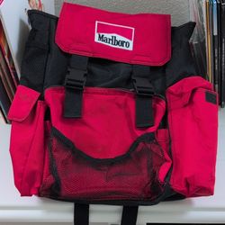 Vintage Marlboro Backpack Red and Black