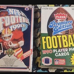 1990 & 1991 Football - UPPER DECK - FLEER 2 Boxes 36 Packs Each
