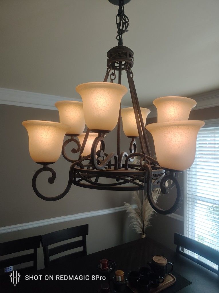 Vintage 8 Light Chandelier