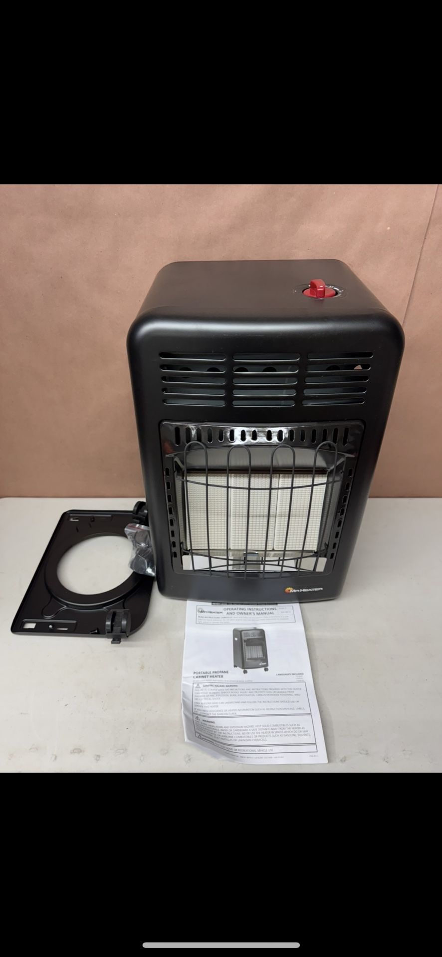  Mr. Heater 18,000 BTU Cabinet Propane Outdoor Space Heater with Hose and Regulator