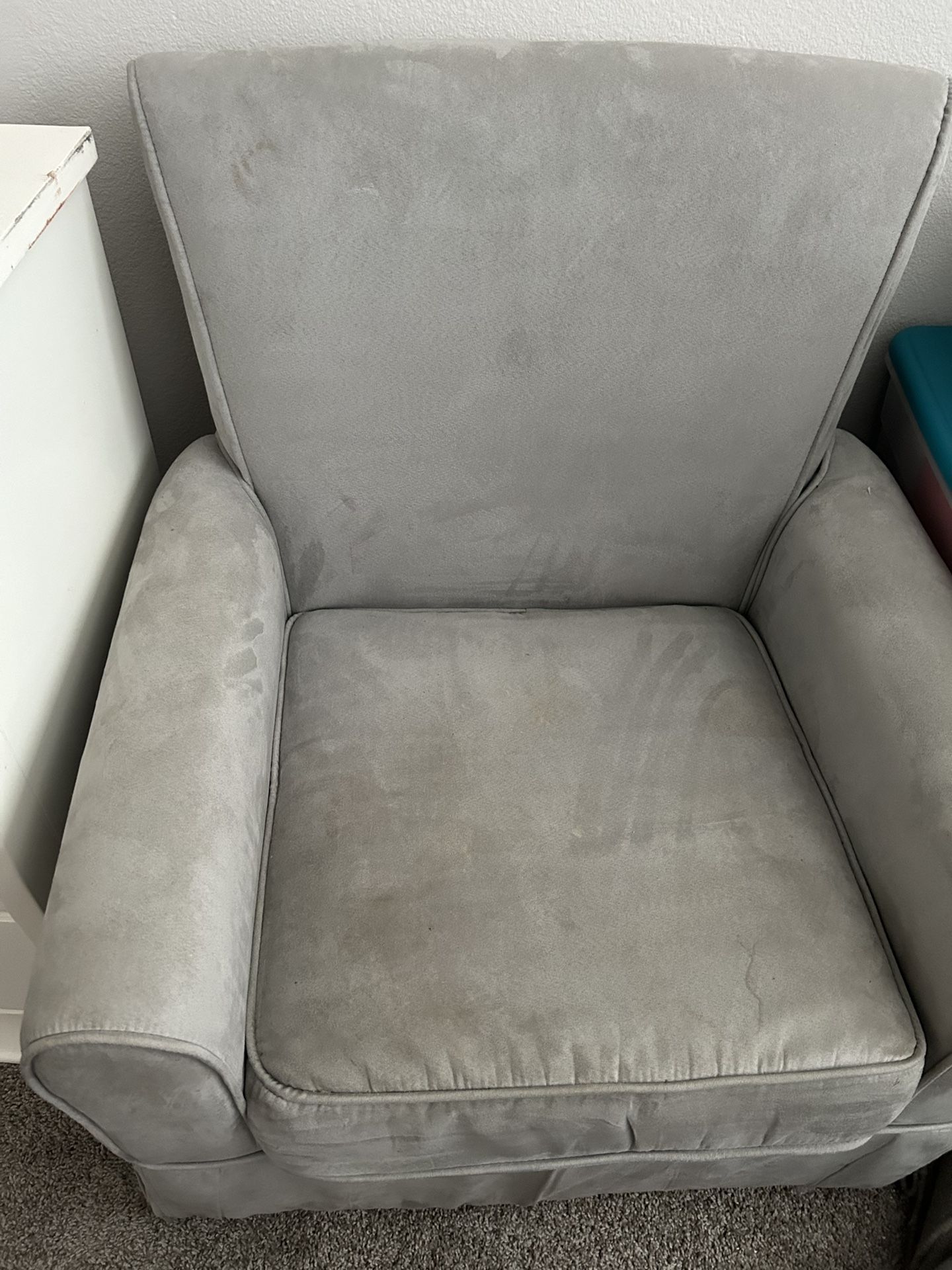 Gray Nursery Swivel Rocking Chair